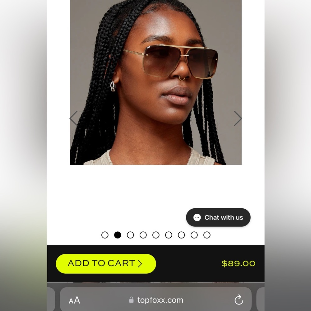 TOPFOXX BELLA COFFEE SUNGLASSES